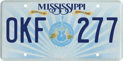 MS license plate OKF277