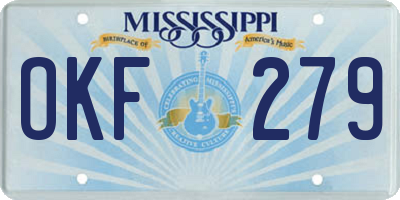 MS license plate OKF279