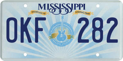 MS license plate OKF282
