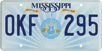 MS license plate OKF295