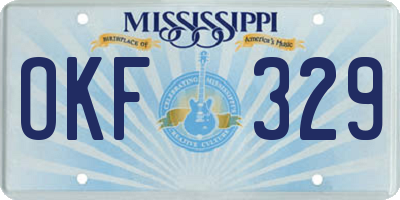 MS license plate OKF329