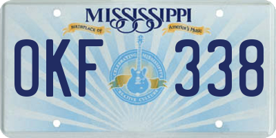 MS license plate OKF338