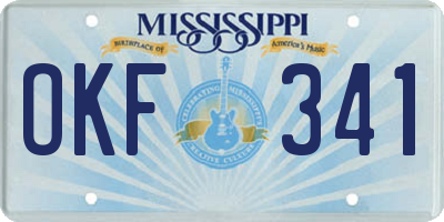 MS license plate OKF341