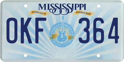 MS license plate OKF364
