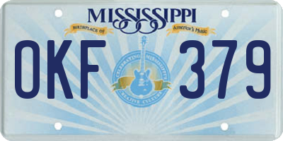 MS license plate OKF379
