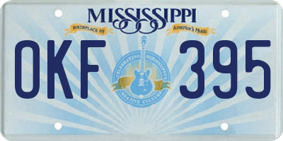 MS license plate OKF395