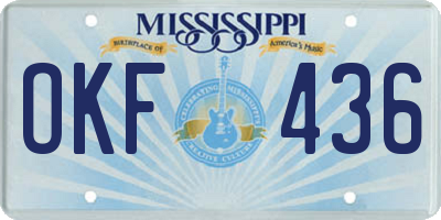 MS license plate OKF436