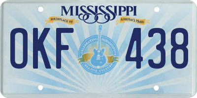 MS license plate OKF438