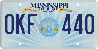 MS license plate OKF440