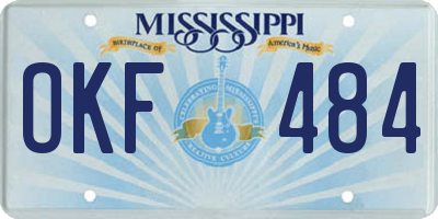 MS license plate OKF484