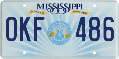 MS license plate OKF486