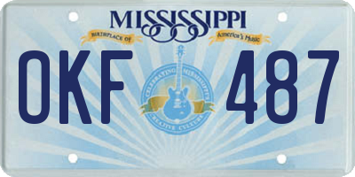 MS license plate OKF487