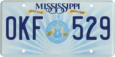 MS license plate OKF529
