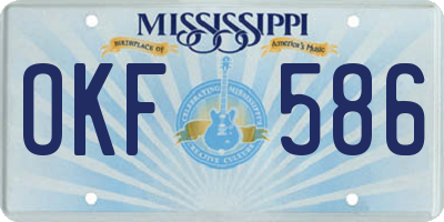 MS license plate OKF586
