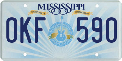 MS license plate OKF590
