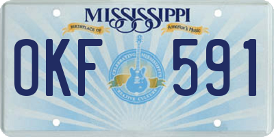 MS license plate OKF591