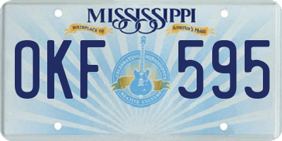 MS license plate OKF595