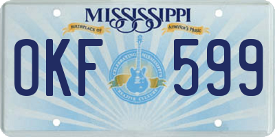 MS license plate OKF599
