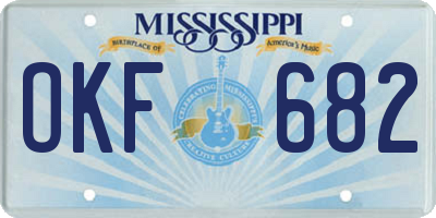 MS license plate OKF682