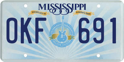 MS license plate OKF691