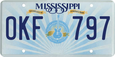MS license plate OKF797