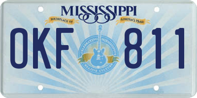 MS license plate OKF811