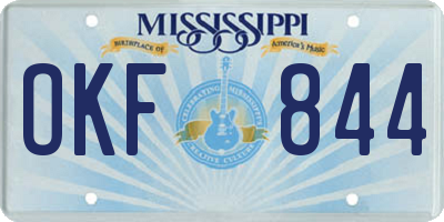 MS license plate OKF844