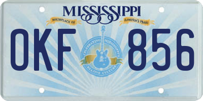 MS license plate OKF856