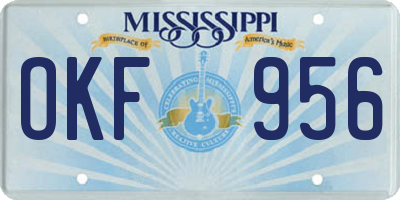 MS license plate OKF956
