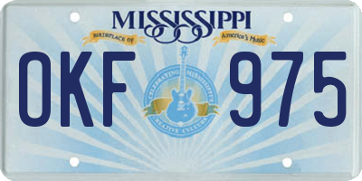 MS license plate OKF975