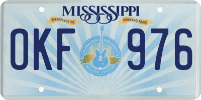 MS license plate OKF976