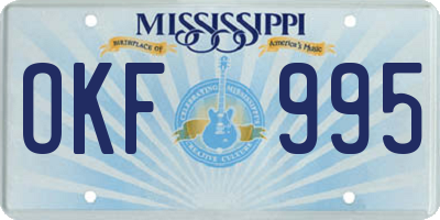 MS license plate OKF995
