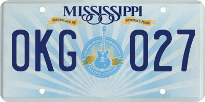MS license plate OKG027