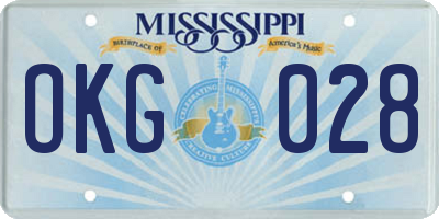 MS license plate OKG028