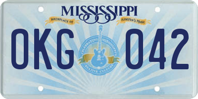 MS license plate OKG042