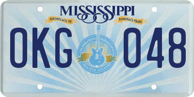 MS license plate OKG048
