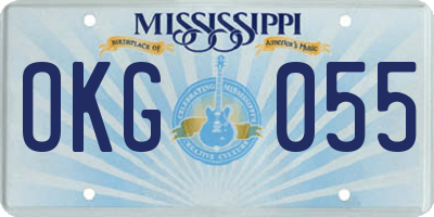 MS license plate OKG055
