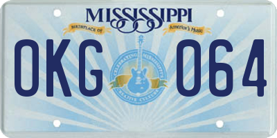 MS license plate OKG064