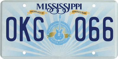 MS license plate OKG066