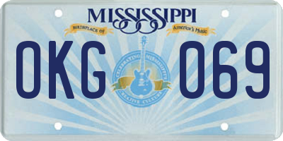 MS license plate OKG069