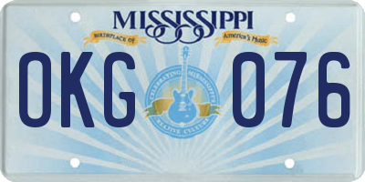 MS license plate OKG076
