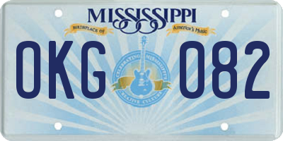 MS license plate OKG082