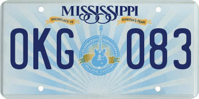 MS license plate OKG083