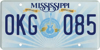 MS license plate OKG085