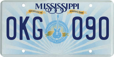 MS license plate OKG090