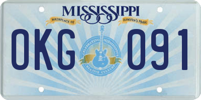 MS license plate OKG091