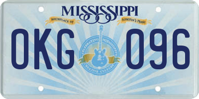 MS license plate OKG096