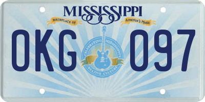 MS license plate OKG097