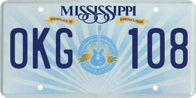 MS license plate OKG108