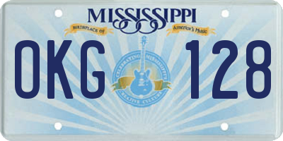 MS license plate OKG128
